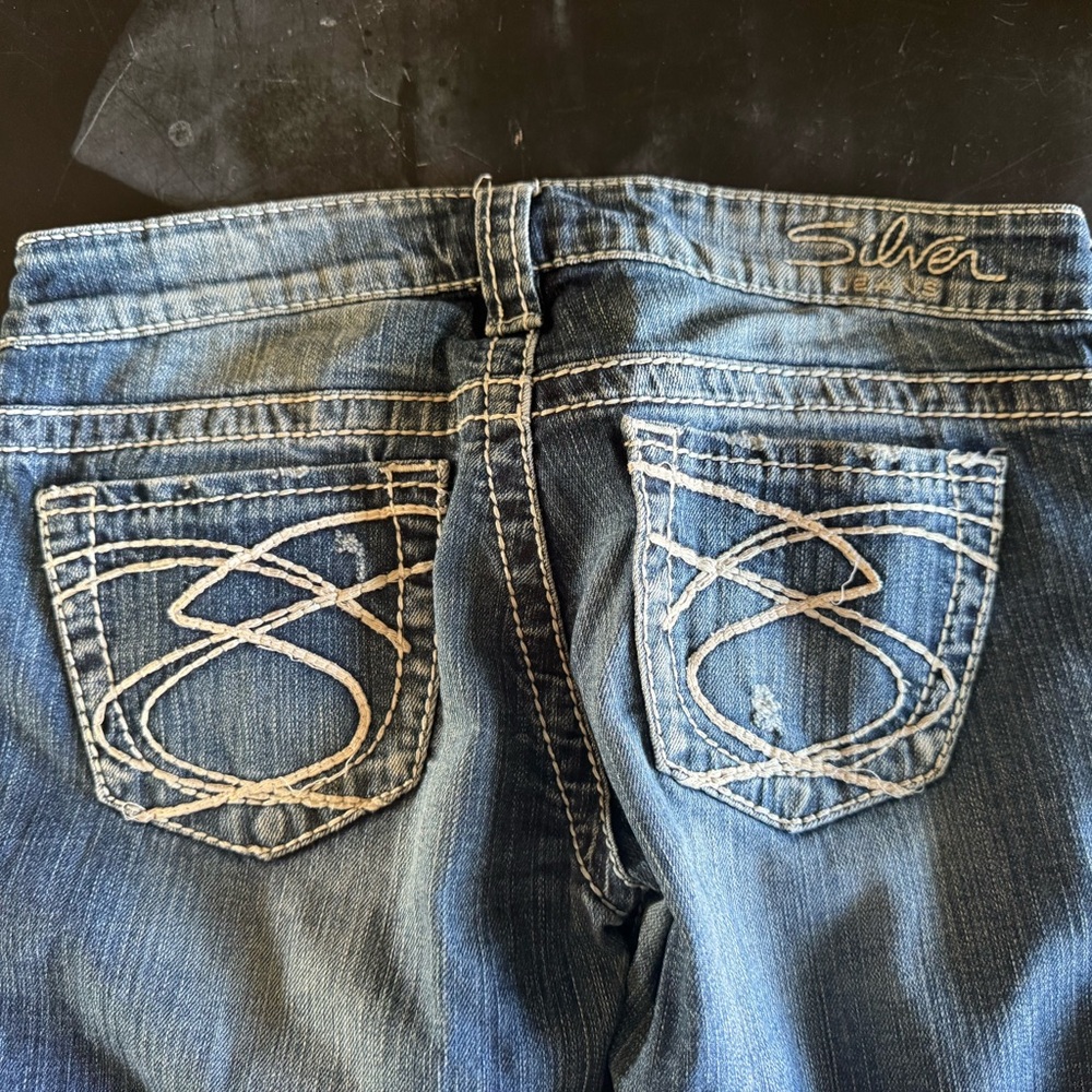 Silver Jeans Blue Denim with Decorative Stitching